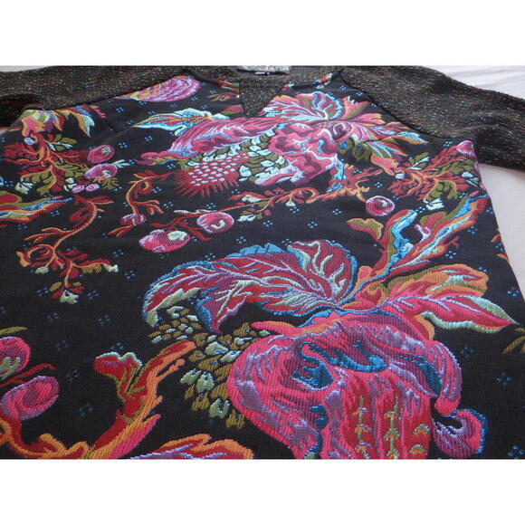 James Coviello Vibrant Floral Print Raglan Tee - Picture 3 of 7